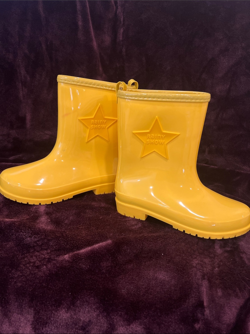 Kids Yellow Waterproof Rain Boots